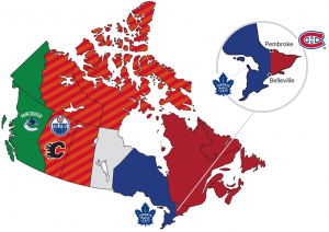 Canucks, Flames, Oilers, and Leafs broadcast territories